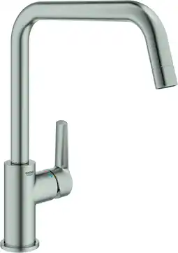 Amazon GROHE QUICKFIX Start - eenhands-wastafelarmatuur (hoge uitloop, snel montagesysteem, zwenkbereik 150°), supersteel, 30470DC0 aanbieding