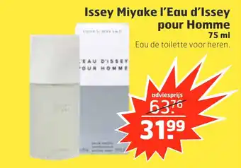 Trekpleister Issey miyake i'Eau d'Issey pour homme aanbieding