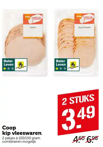 Coop Coop kip vleeswaren aanbieding