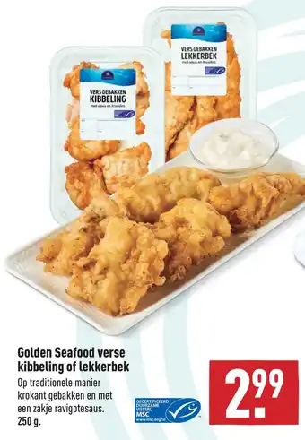 ALDI Golden Seafood verse kibbeling of lekkerbek aanbieding