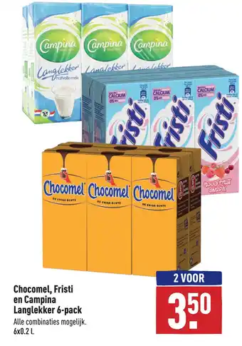 ALDI Chocomel, Fristi en Campina Langlekker 6-pack aanbieding