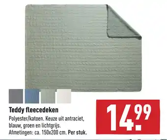 ALDI Teddy fleecedeken aanbieding