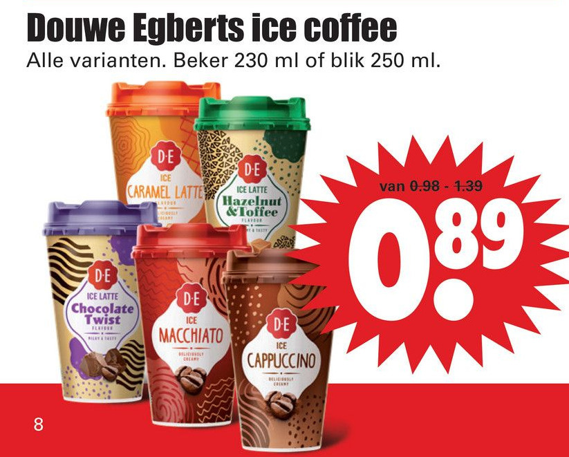 Douwe Egberts ice coffee aanbieding bij Dirk