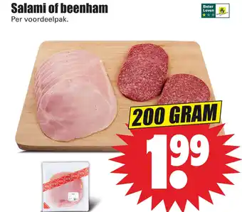 Dirk Salami of beenham Per voordeelpak. aanbieding