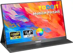 Amazon Yodoit draagbare monitor 15.6 1920×1080 fhd monitor scherm ips display met usb type c/mini hdmi poort en ingebouwde luidsprek aanbieding