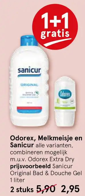 Etos Odorex, Melkmeisje en Sanicur aanbieding