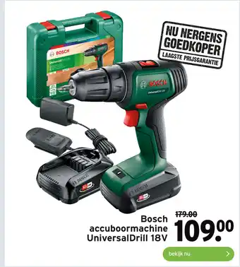 GAMMA Bosch accuboormachine UniversalDrill 18V aanbieding