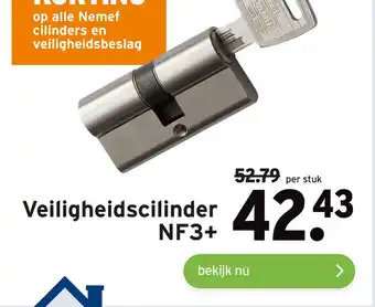 GAMMA Veiligheidscilinder NF3+ aanbieding