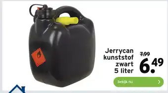 GAMMA Jerrycan kunststof zwart 5 liter aanbieding