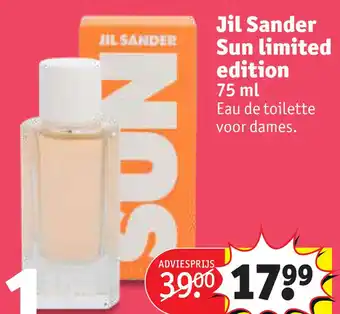 Kruidvat Jil Sander Sun limited edition aanbieding