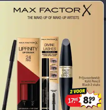 Kruidvat MAX FA CTOR X THE MAKE-UP OF MAKE-LIP ARTISTS aanbieding