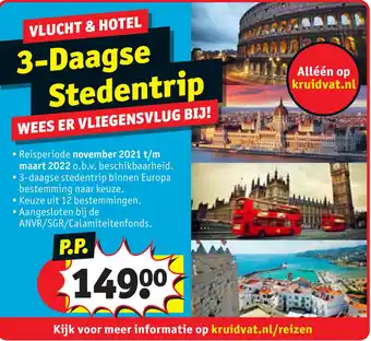 Kruidvat 3-Daagse Stedentrip aanbieding