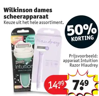 Kruidvat Wilkinson dames scheerapparaat aanbieding