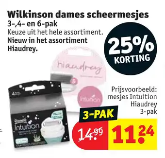 Kruidvat Wilkinson dames scheermesjes aanbieding