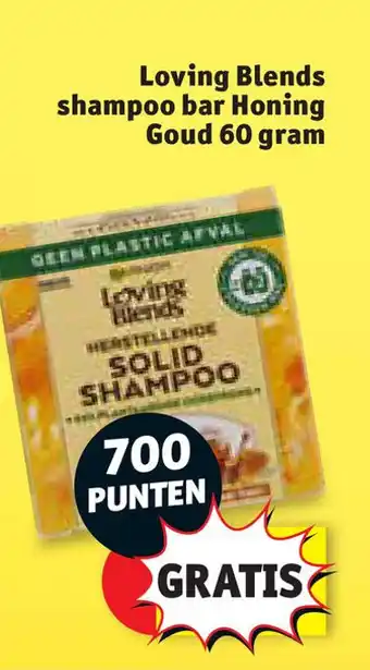 Kruidvat Loving Blends shampoo bar Honing Goud 60 gram aanbieding