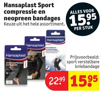 Kruidvat Hansaplast Sport compressie en neopreen bandages aanbieding