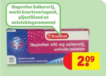 Kruidvat Ibuprofen 400 Mg Suikervrij, aanbieding