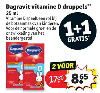 Kruidvat Dagravit vitamine D druppels** aanbieding