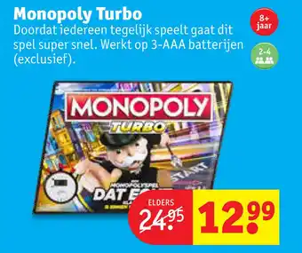 Kruidvat Monopoly Turbo aanbieding