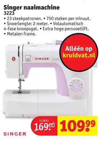 Kruidvat Singer naaimachine 3223 aanbieding