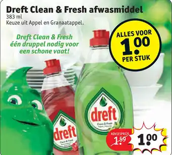 Kruidvat Dreft Clean & Fresh afwasmiddel aanbieding