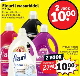 Kruidvat Fleuril wasmiddel aanbieding