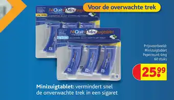 Kruidvat Minizuigtablet Pepermunt 4mg 60 stuks aanbieding