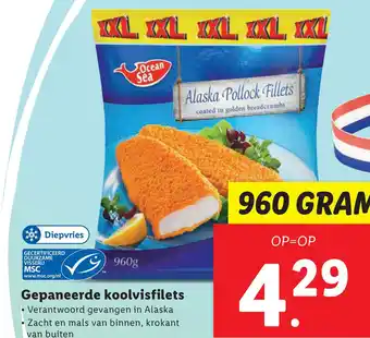 Lidl Gepaneerde koolvisfilets aanbieding