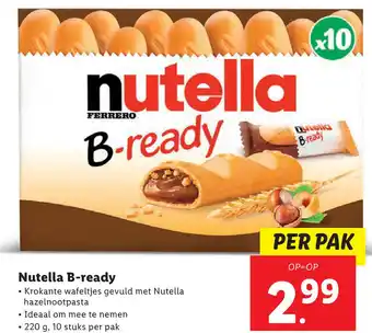 Lidl Nutella B-ready aanbieding