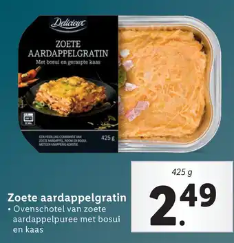 Lidl Zoete aardappelgratin aanbieding