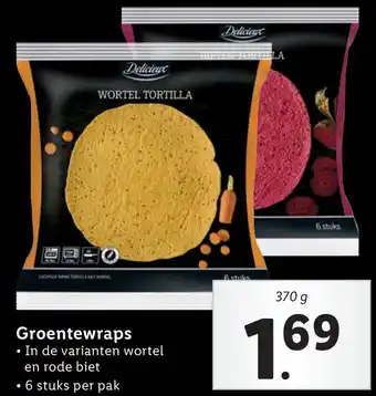 Lidl Groentewraps aanbieding