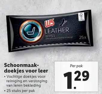 Lidl Schoonmaakdoekjes voor leer aanbieding