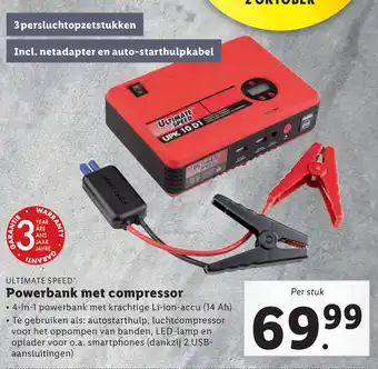 Lidl Powerbank met compressor aanbieding