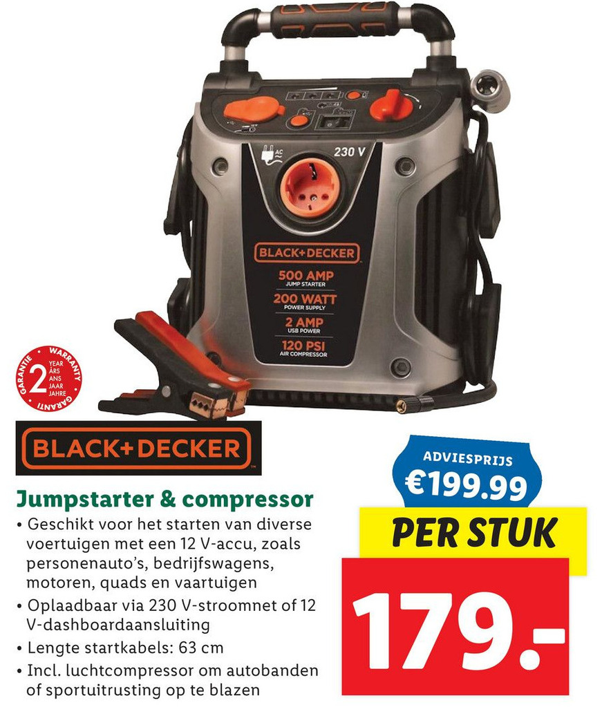 Jumpstarter & compressor aanbieding bij Lidl