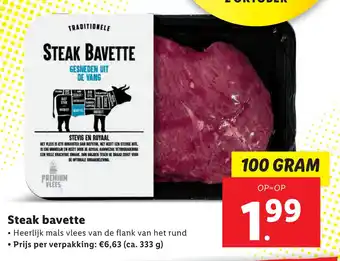 Lidl Steak bavette aanbieding