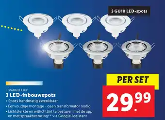 Lidl 3 LED-inbouwspots aanbieding