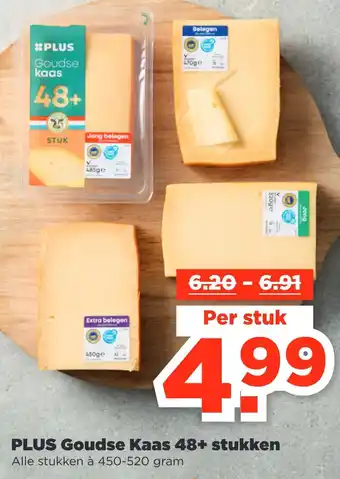 PLUS Goudse kaas 48+ stukken aanbieding