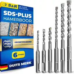 Amazon S&R SDS-Plus betonboor voor hamerboorhamer, steenboor, graniet, 5/6/8 x 110 mm, 6/8 / 10/12 x 160 mm, 6 stuks aanbieding