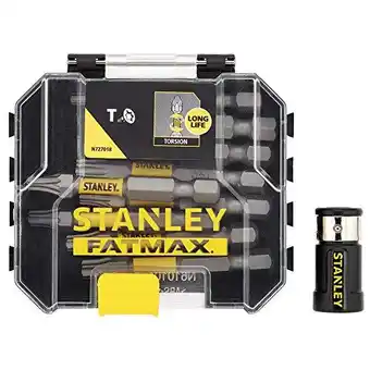 Amazon Stanley FatMax 10-delige Torsion schroefbitset STA88566 (bestaande uit Torx Torsion bits en bithouder met metalen ring, in kl aanbieding