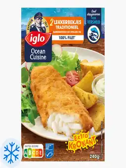 Flink Iglo lekkerbekjes traditioneel 240g aanbieding