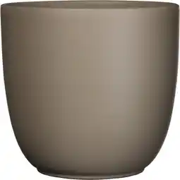 Intratuin Everydays bloempot jules taupe d 17 h 16 cm aanbieding