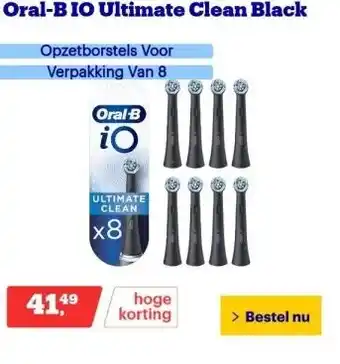 Bol.com Oral-b io ultimate clean black  Verpakking Van 8 aanbieding