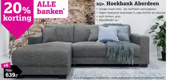 Leen Bakker Hoekbank Aberdeen aanbieding