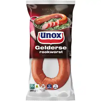 Dekamarkt Unox gelderse rookworst aanbieding