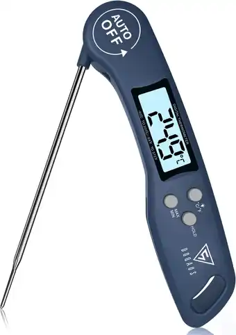 Amazon Vleesthermometer, DOQAUS Keukenthermometer Barbecuethermometer, Digitale Instant-thermometer met 3s Directe Uitlezing, Opvouw aanbieding