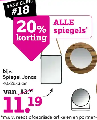 Leen Bakker Spiegel Jonas aanbieding