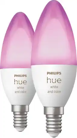 MediaMarkt Philips Hue Kaarslamp E14 Waca 2-pack aanbieding
