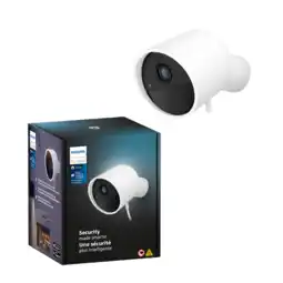 MediaMarkt Philips Hue Philips Hue Secure Bedrade Beveiligingscamera Wit aanbieding