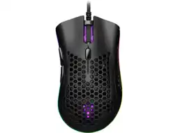 MediaMarkt ISY Igm 4500-bk Honeycomb Rgb Gamingmuis Zwart aanbieding