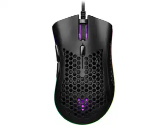 MediaMarkt ISY Igm 4500-bk Honeycomb Rgb Gamingmuis Zwart aanbieding